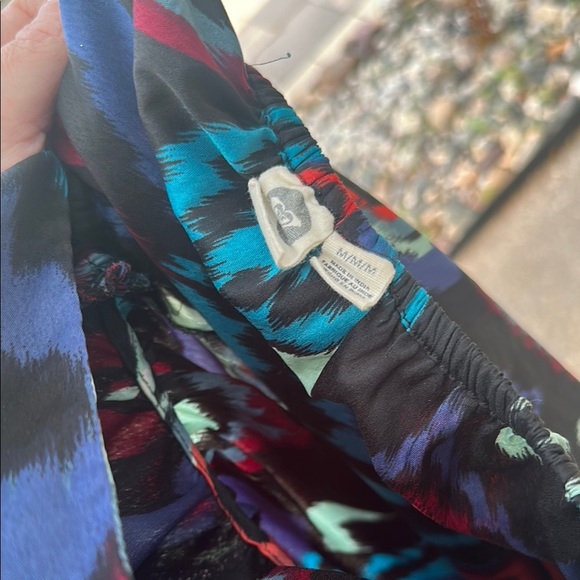 Roxy Medium Sun Dress Mini w/Back Cutouts Colorful Tribal or Geometric Print - Picture 13 of 14